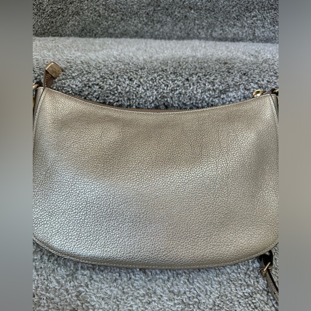 Coach New York bag in gold pebbled leather with shoulder strap & crossbody strap - Picture 4 of 17